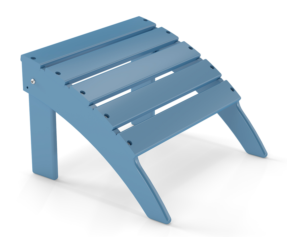FODINGHILL Adirondack Outdoor Ottoman, HDPE Patio Foot Rest, All Weather Folding Foot Stool for Adirondack Chair, for Patio Backyard Pool Porch Lawn, Arctic