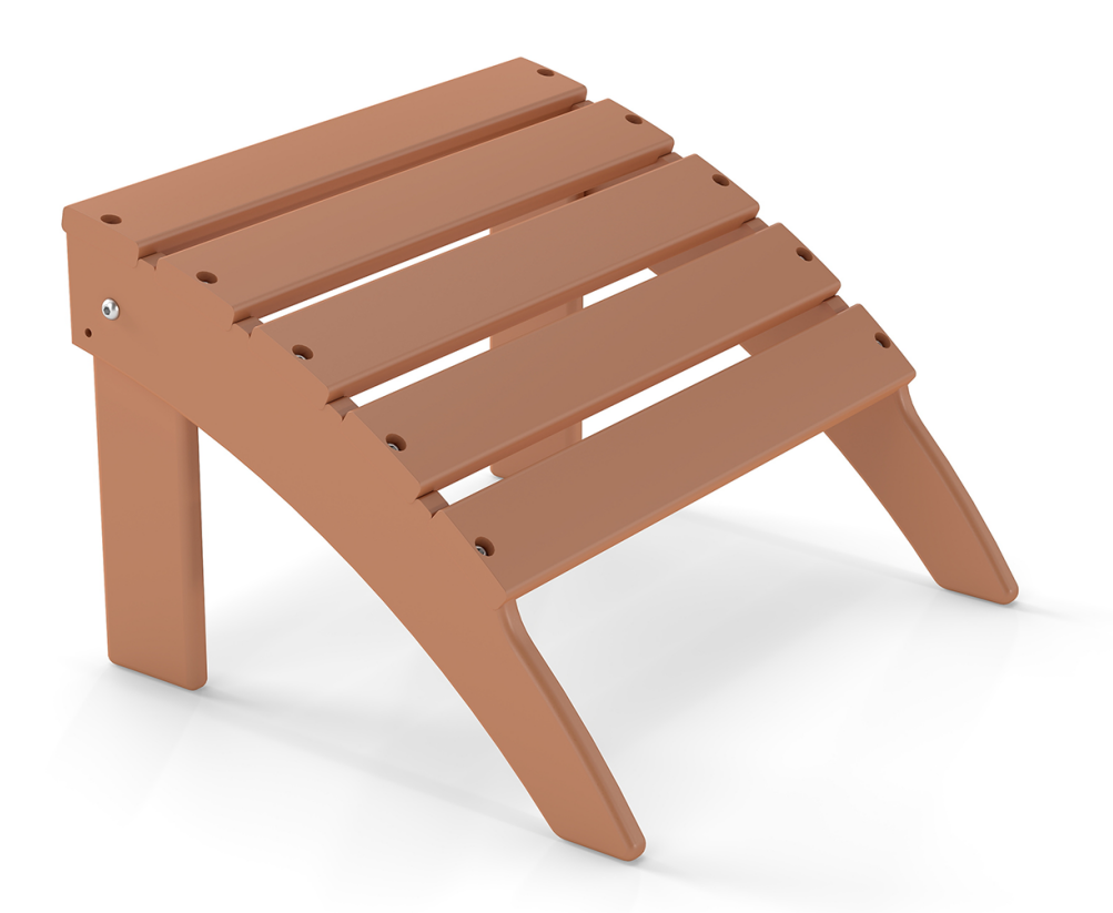 FODINGHILL Adirondack Outdoor Ottoman , HDPE Patio Foot Rest , All Weather Folding Foot Stool for Adirondack Chair, for Patio Backyard Pool Porch Lawn, Teak