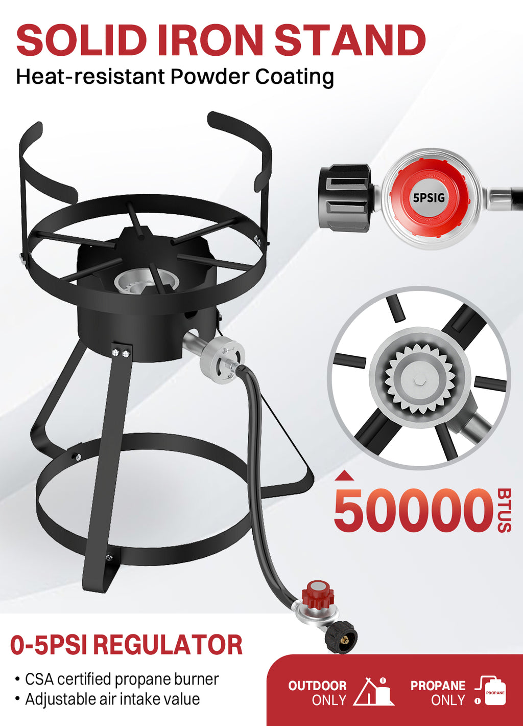 30QT Stainless Steel Turkey Fryer | Seafood & Crawfish Boiler | Basket & Waterptroof Cover Included | 50,000BTU Propane Burner | Outdoor Deep Fryers | Ideal for Frying & Boiling