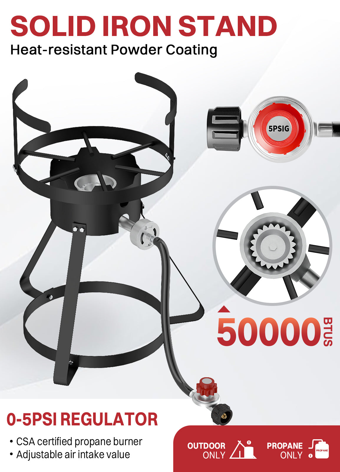 30QT Stainless Steel Turkey Fryer | Seafood & Crawfish Boiler | Basket & Waterptroof Cover Included | 50,000BTU Propane Burner | Outdoor Deep Fryers | Ideal for Frying & Boiling