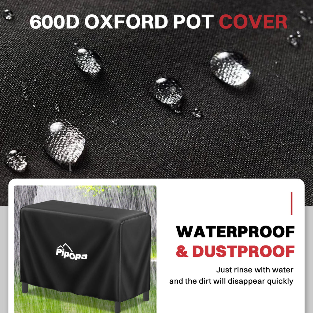 2 Burner Propane Camp Stove | 150,000 BTU Gas Burners | Side Shelves | Windscreen | Waterproof Cover | Detachable Legs | Ideal for Camping Backyard Outdoor Cooking