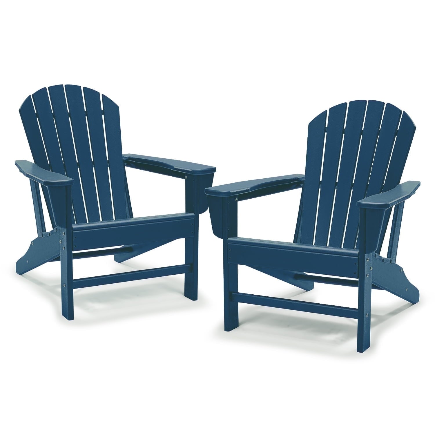 PIPOPA Outdoor Adirondack Chair set of 2, HDPE All Weather Patio Chair for Deck Backyard Garden, Blue